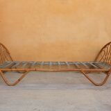 Vintage rattan bed
