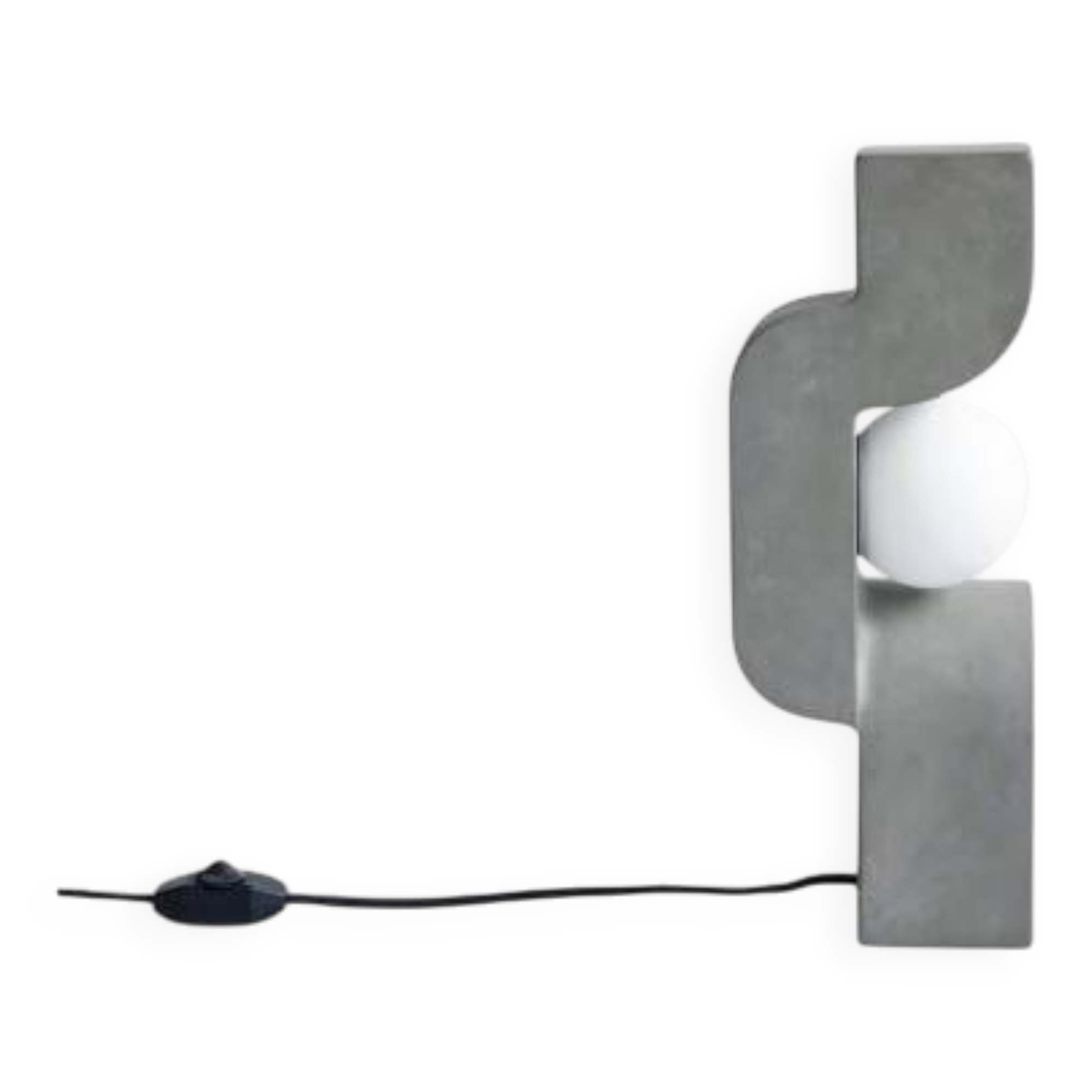 Lampe de table, lampe à poser, modèle Mini - Gris foncé, en céramique, œuvre contemporaine.