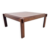 Table basse vintage en wengé, années 1970