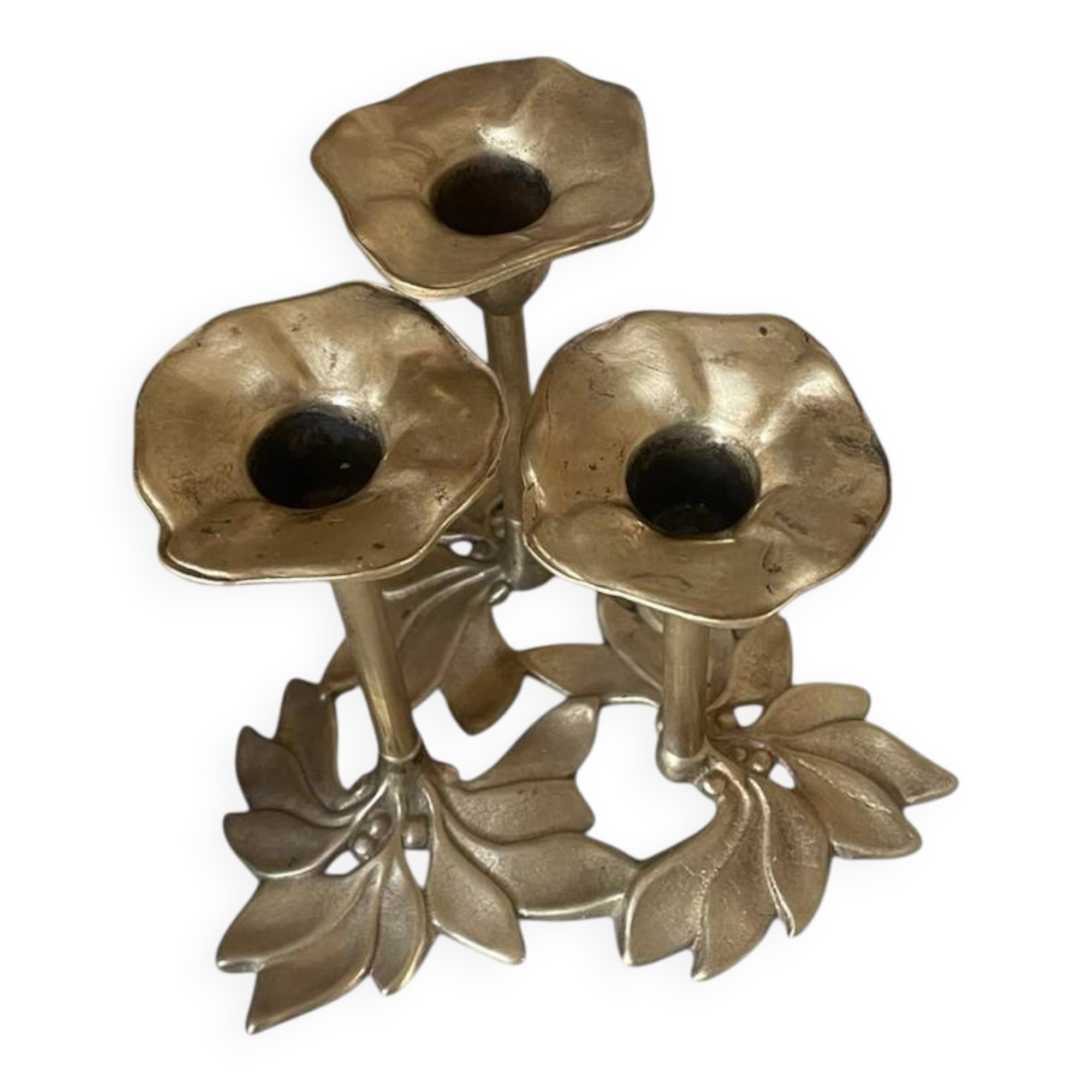 Vintage brass flower chandelier