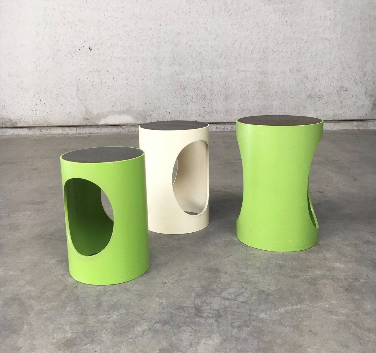 Mid-Century Modern Space Age Design Nesting Table Set by Opal, Germany, 1960s, Set of 3