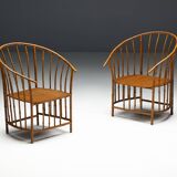 Rustic Wabi Sabi Bamboo Armchairs, France, 1970s