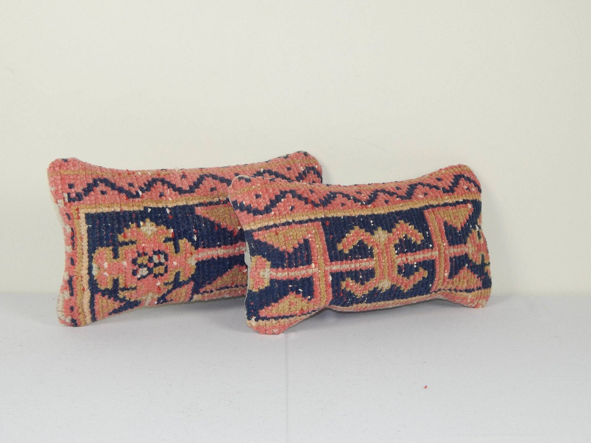 Lot de 2 housses de coussin turque vintage 20x41 cm