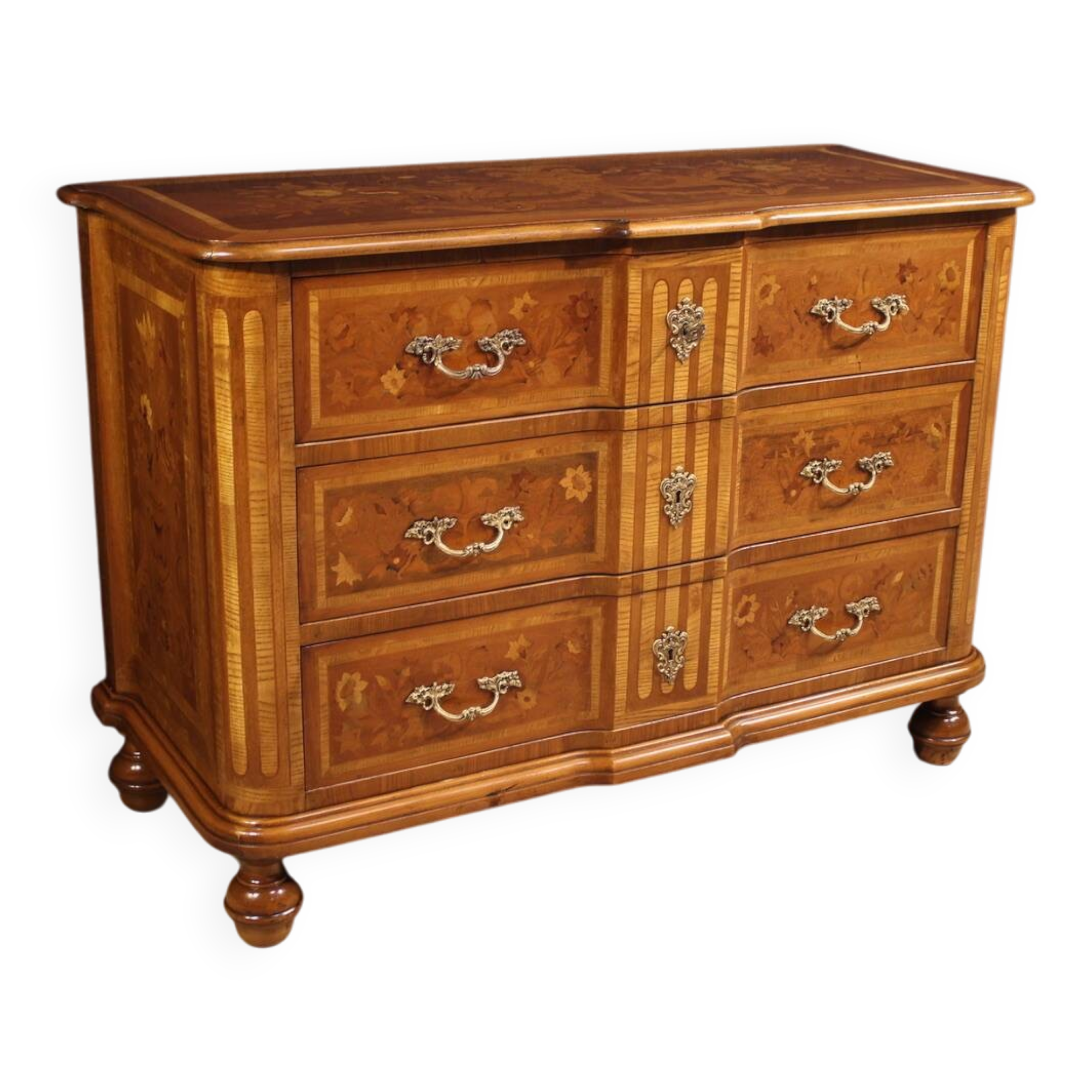 Commode en marqueterie italienne du 20e siècle