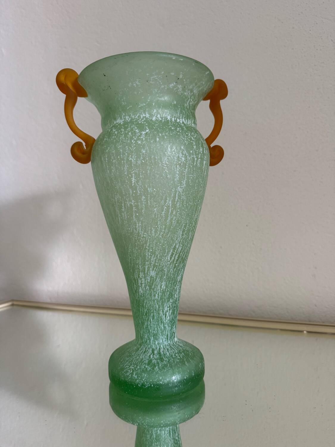 Vase amphore verre de Murano Scavo vintage