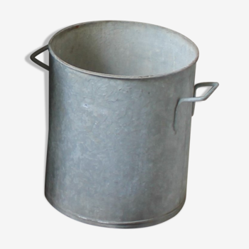 Bassine vintage 'bouilleur' en zinc