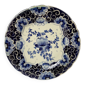 Assiette bleue de Delft signée Bequet H peinte à la main