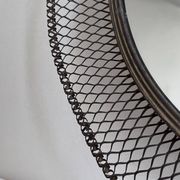 Italian sun mirror in golden mesh 1960 by Ponti
