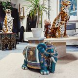 Statue en céramique d'un éléphant indien