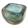 Green Gold Flecked Sommerso Glass Bonbonnière / Trinket Bowl by Venini, Ita