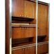 Scandinavian furniture in two modules in stained ash and chromed metal circa 1960