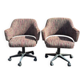 Set of 2 swivel office chairs from the 1970s.