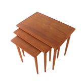 Set of 3 danish nesting tables - danish mid century modern design
