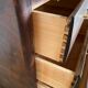 Storage cabinet with 5 drawers in white wood 50s