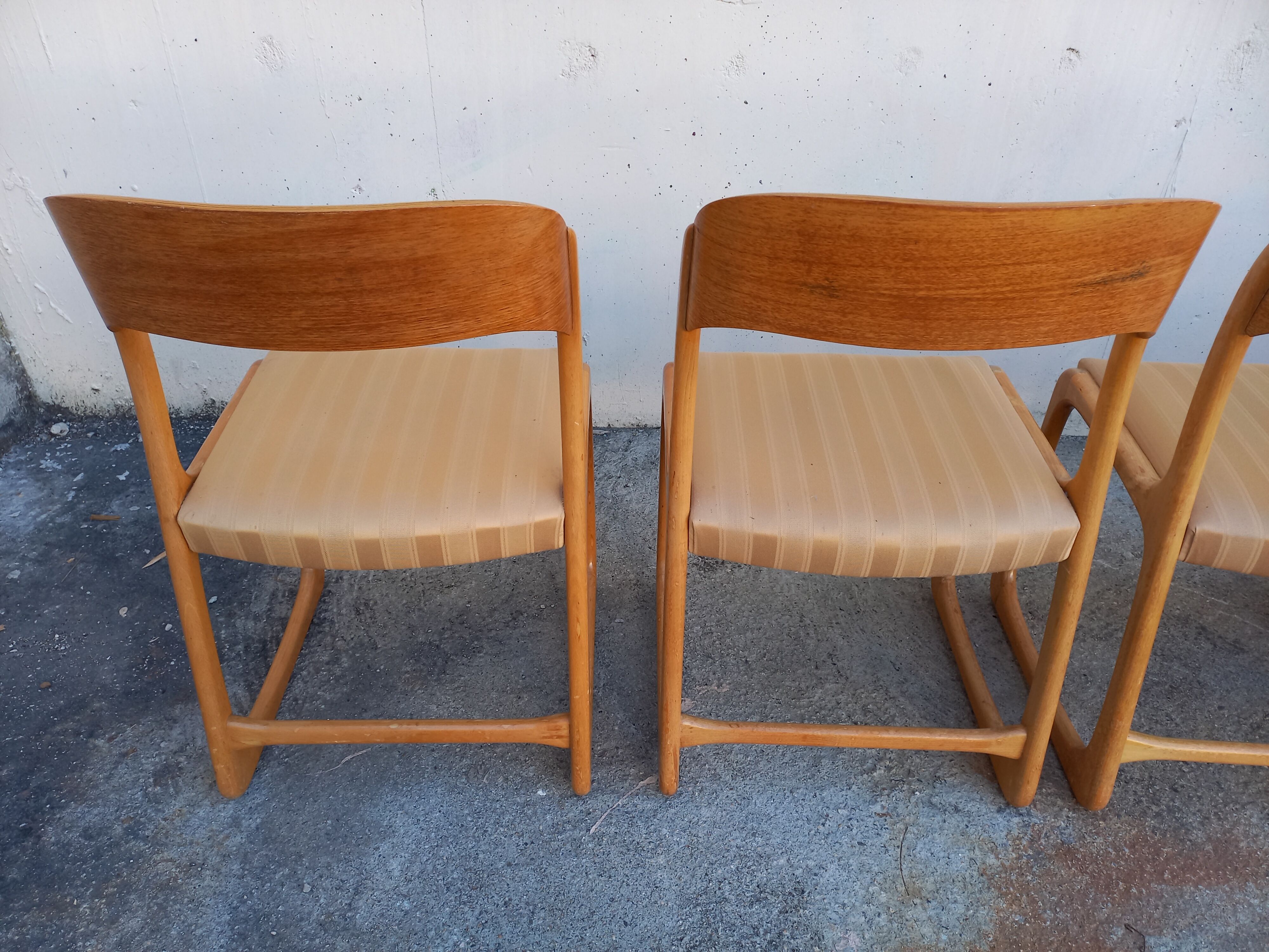 Baumann sleigh chairs, set of 8