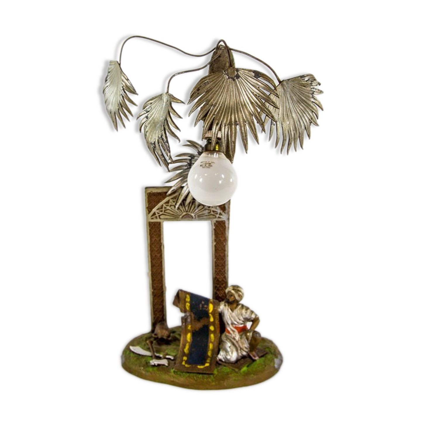 Antique lamp| Vienna Bronze - Franz Bergmann | style | Arab Oriental Landscape 30s