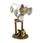 Lampe antique bronze de Vienne années 30