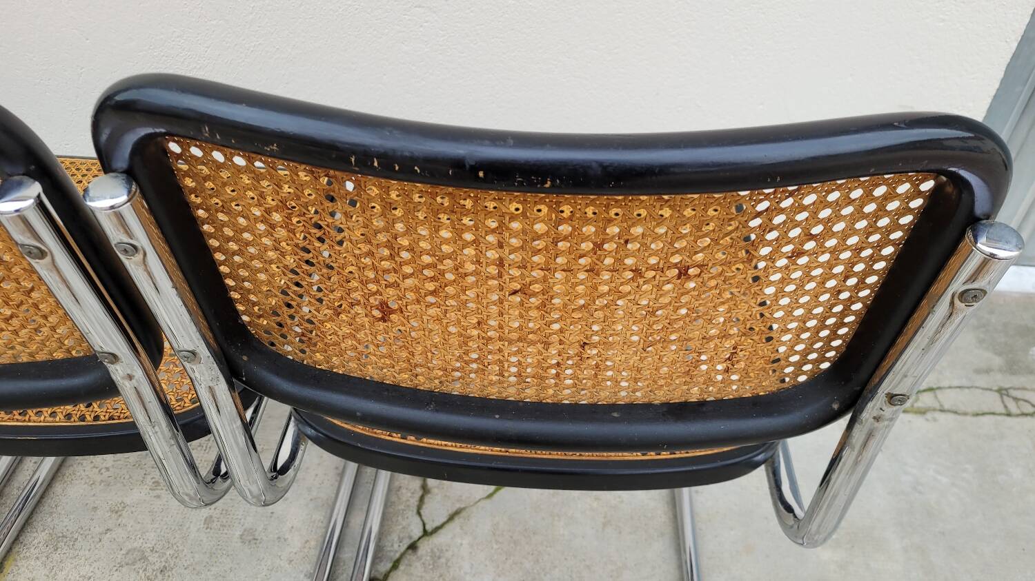 Set of 4 Marcel Breuer cesca black b32 chairs