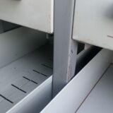 Industrial furniture with drawers on feet 1950