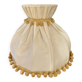 Vintage Umbrella Collar Cream Satin Lampshade