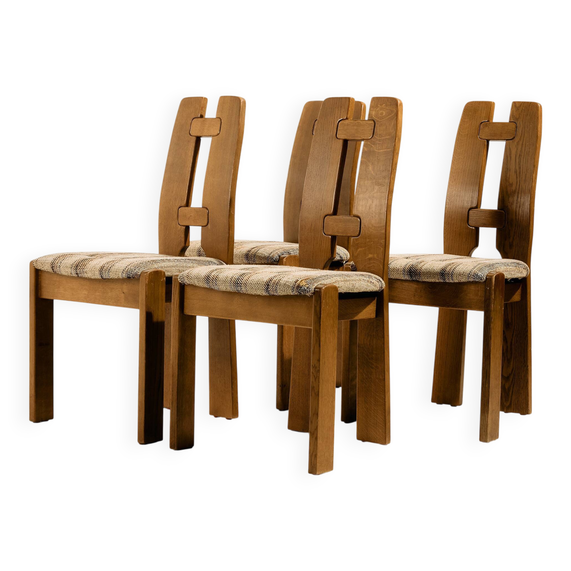 Oak dining chair, set of 4