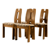 Chaisse de salle à manger en chêne, lot de 4