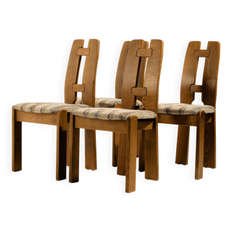 Oak dining chair, set of 4