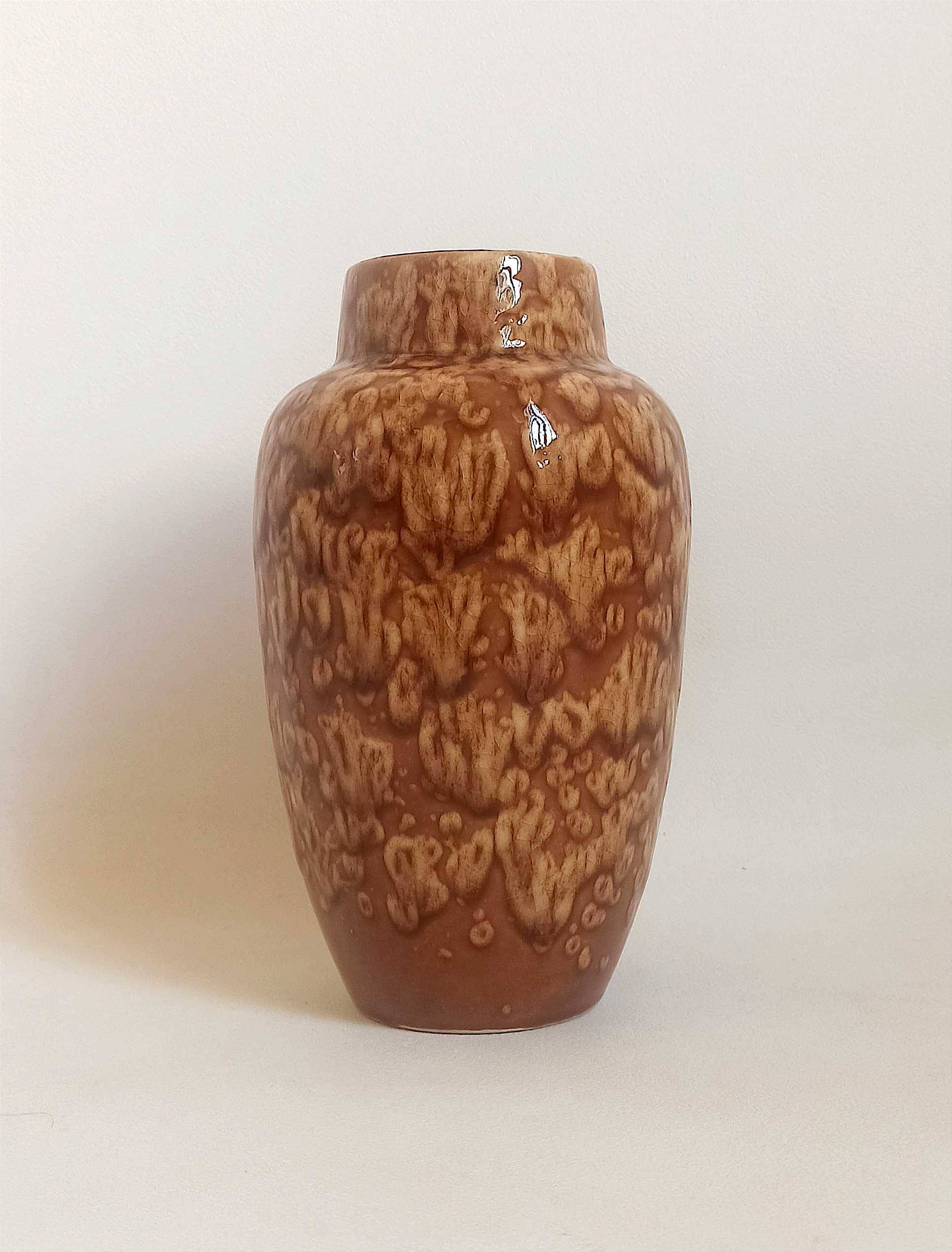 West Germany ceramic vase 1970s Height 21 cm