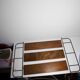 Wall shelf string 1960 3 solid wood tops black and brown