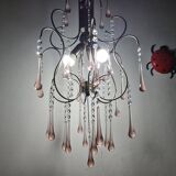 Antique Italian Chandelier Murano Glass Italy 1940s