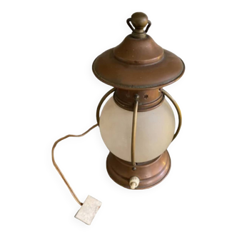 Copper boat lamp