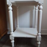 Farrow & Ball white painted high bedside table