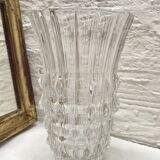 Cut glass vase with diamond points