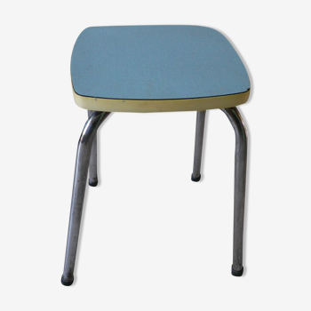 Blue formica stool from the 60s