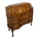 Bureau/secrétaire en bois vénitien fabriqué en Italie dans le th