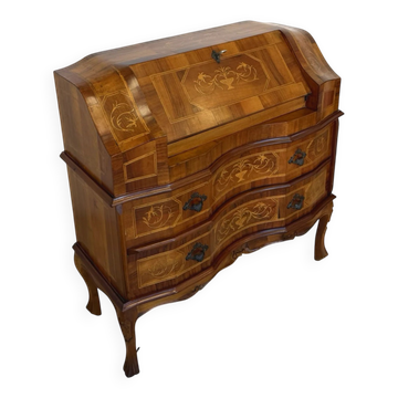 Bureau/secrétaire en bois vénitien fabriqué en Italie dans le th