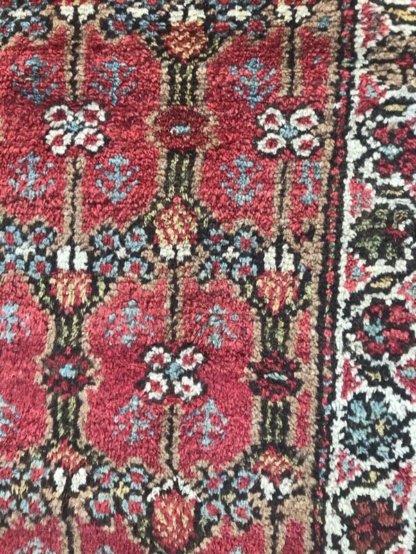 Old persian rug kurdish hallway  120 x 388 cm