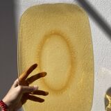 Set of 7 dishes in brown and green vintage glass