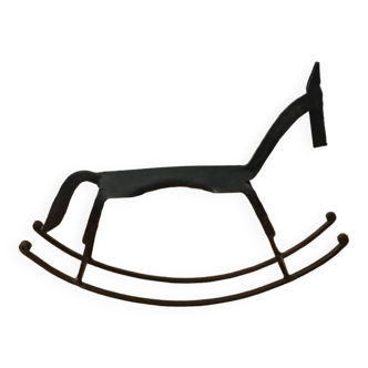 Wrought iron rocking horse