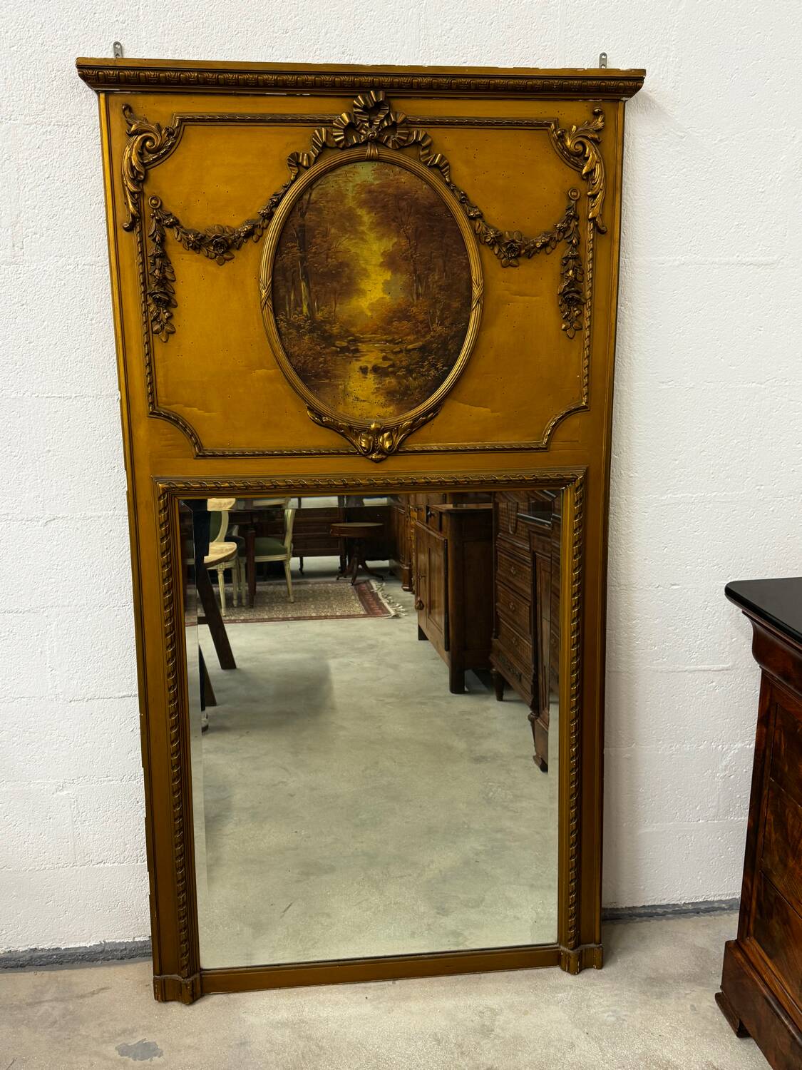 Louis XVI style trumeau mirror