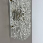 cubic Hollywood Regency Ice Glass Wall Light Made by Kalmar Lights, 1960s