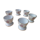 Set of 6 flowered shells in Limoges porcelain