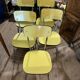 Lot de 5 chaises formica jaune 1960