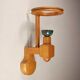 Wall lamp in oak and ceramic Guillerme and Chambron