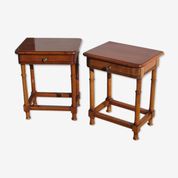 Pair of bedsides in cherry