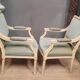 Pair of large Louis XVI style armchairs