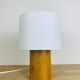 Vintage wooden cylinder lamp by IMT Italy, 1980s
