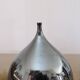 Vintage iridescent black ceramic "fig" vase