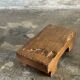 Small stool, accent stool in solid blond teak wabi-sabi L30 W8.5 H6.