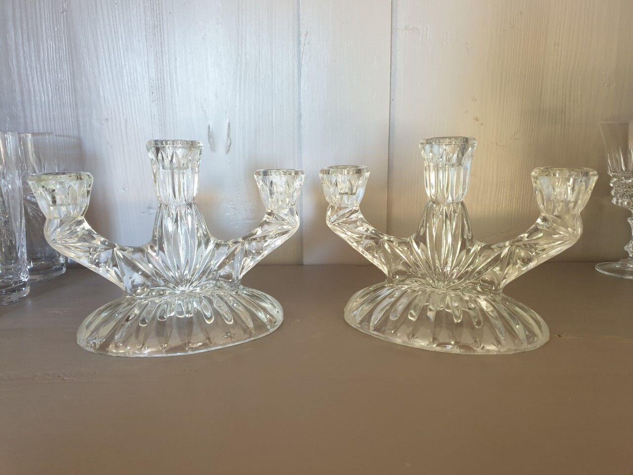 Pair of candle holders